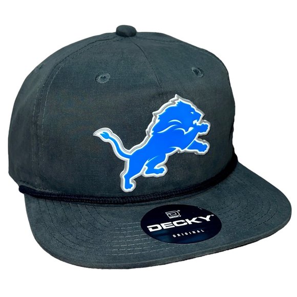 Detroit Lions 3D Classic Rope Hat- Charcoal/ Black - Picture 3 of 4